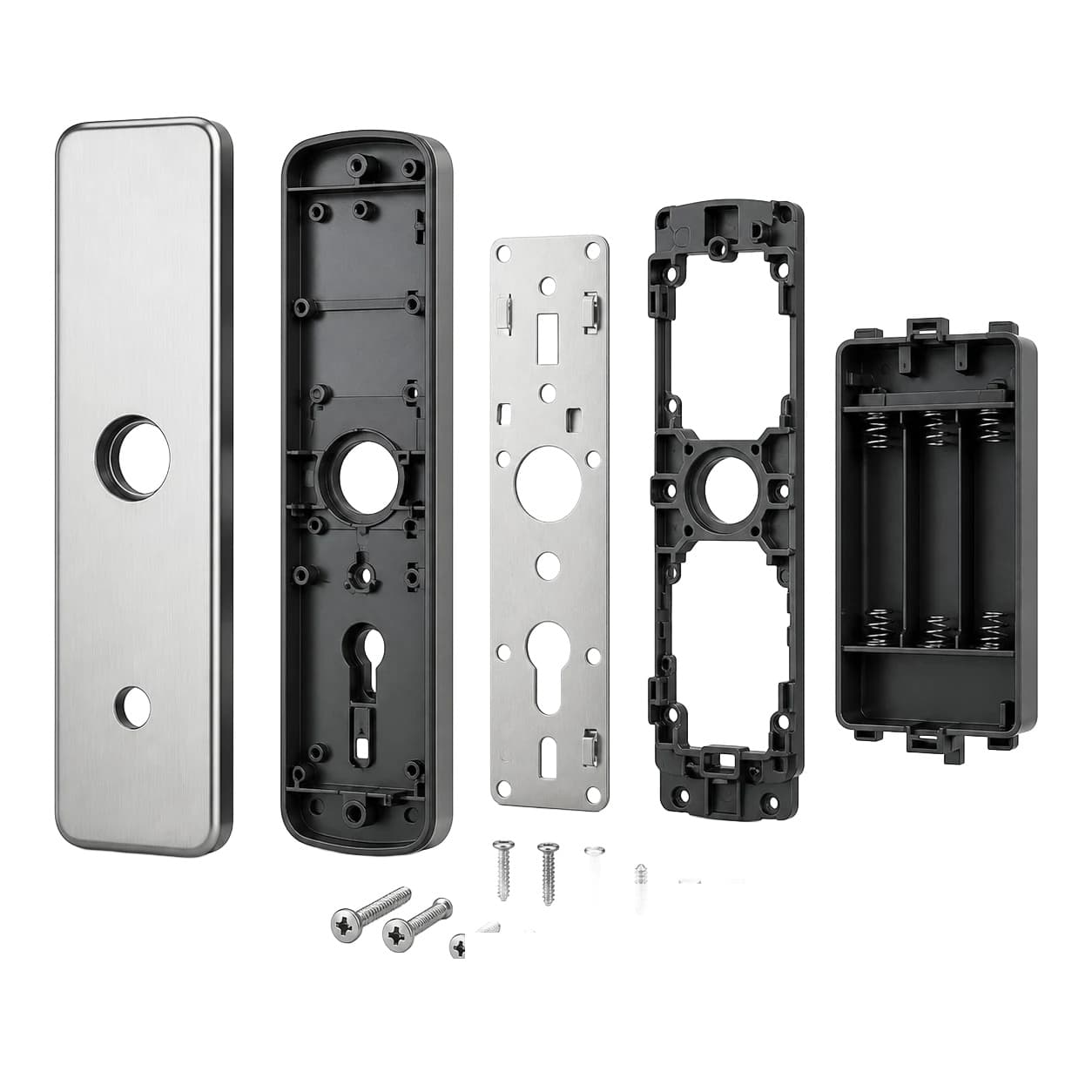 Electronic lock housings and structural parts