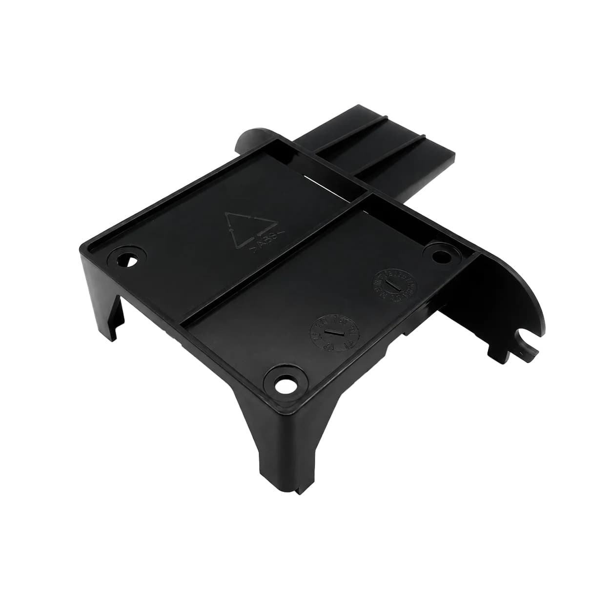 Plastic base and support component sample on a white background