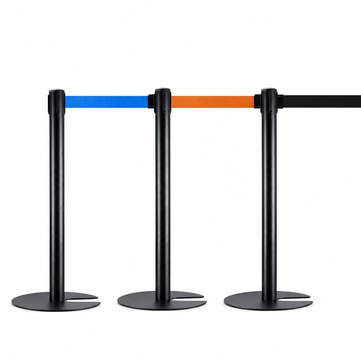 Retractable queue barrier Iron — legacy post product model / finish