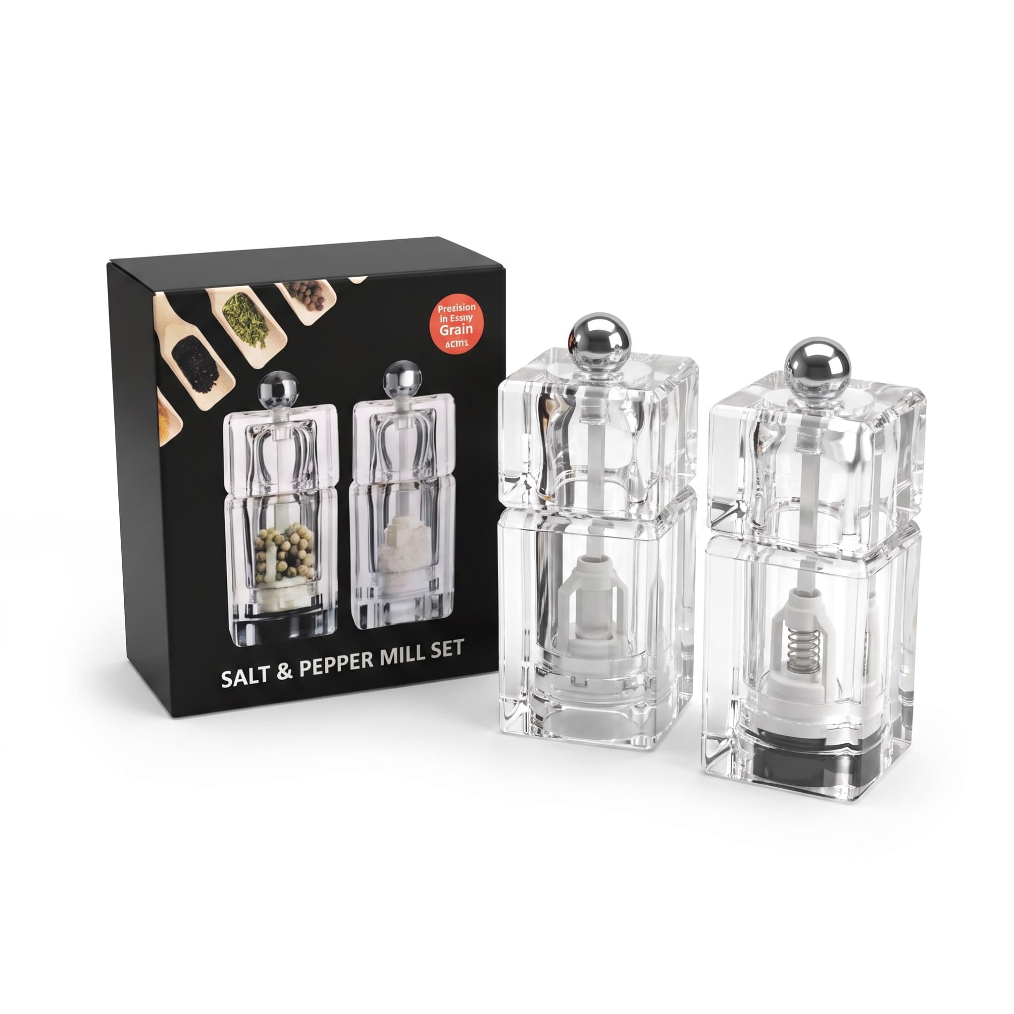 Acrylic pepper grinder item GD8369P / GD8369S view 1