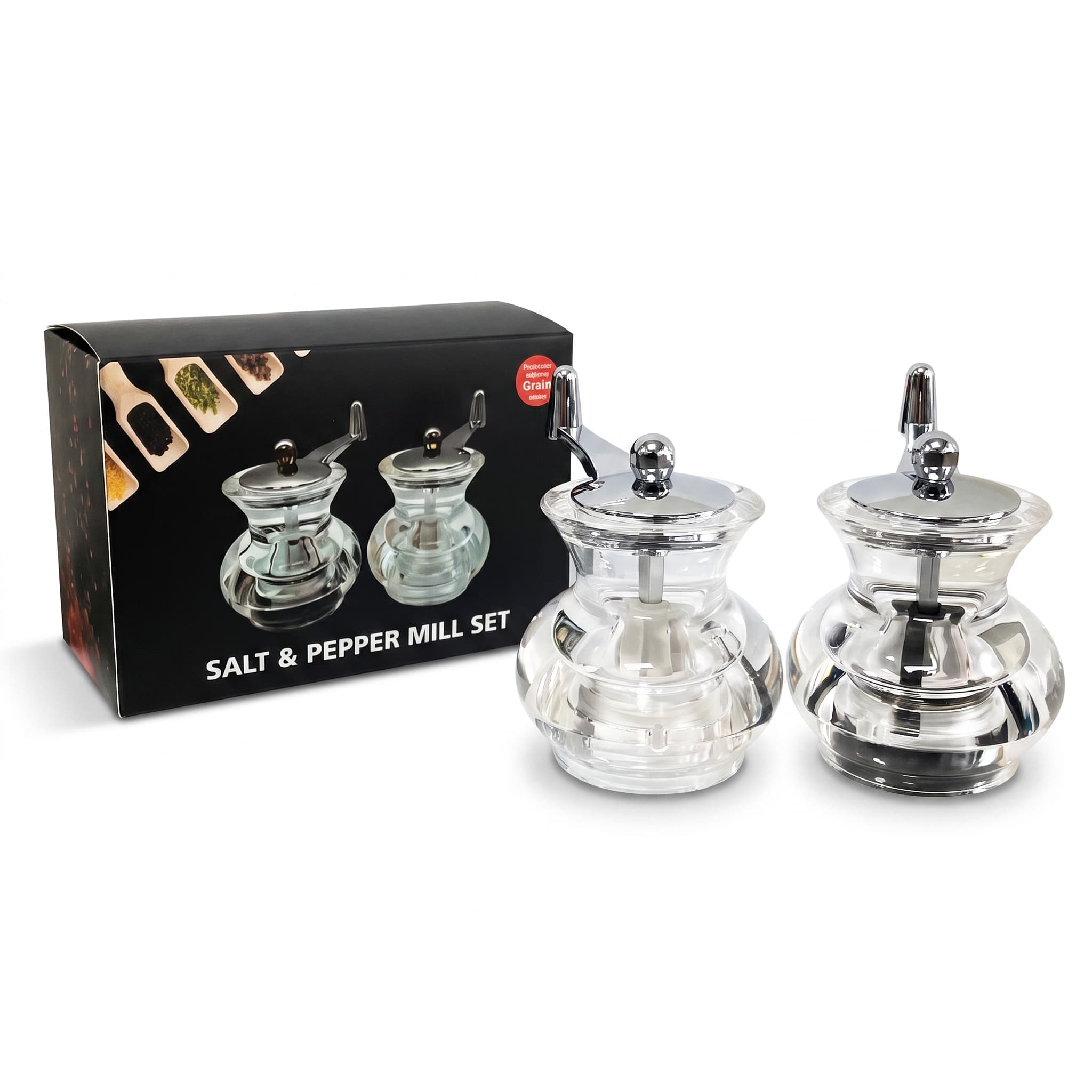 Acrylic pepper grinder item GD5912P / GD5912S view 1