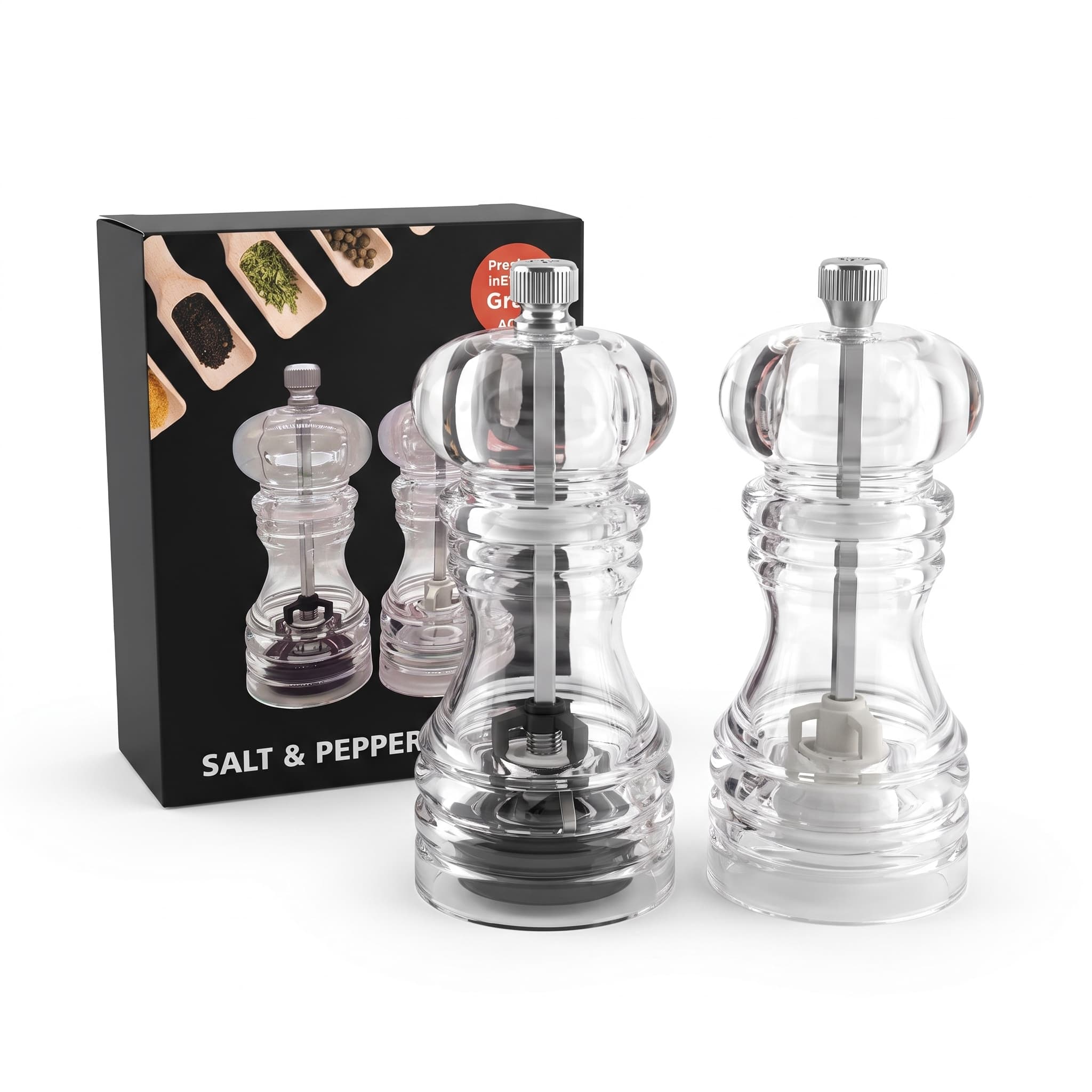 Acrylic pepper grinder item GD5916P / GD5916S view 1