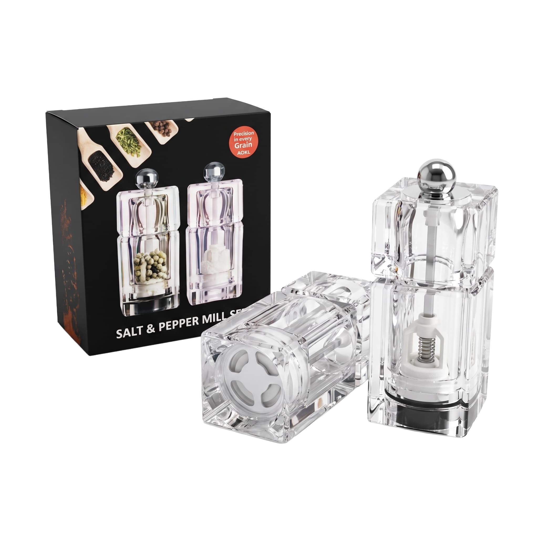 Acrylic pepper grinder item GD8369P / GD8369S view 3