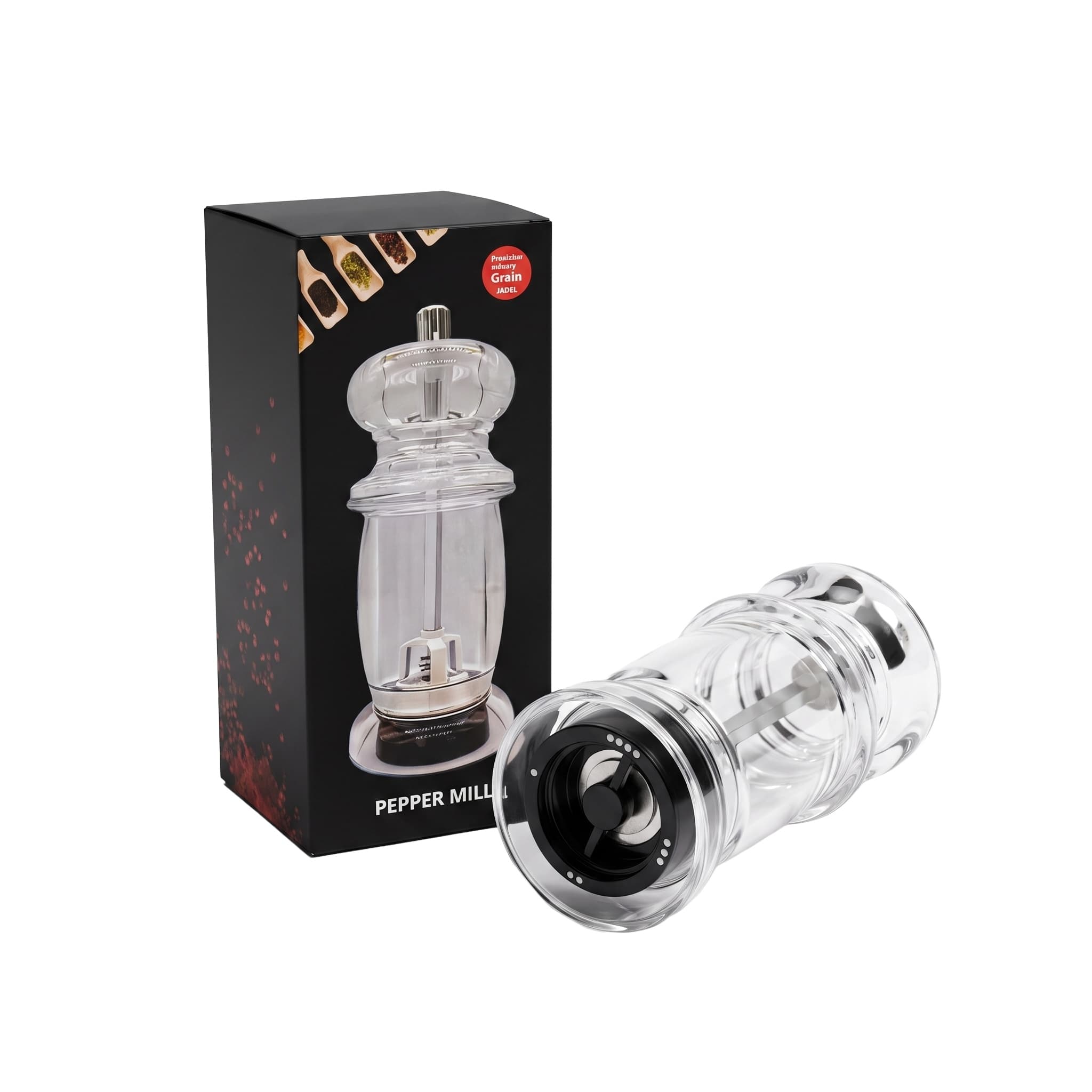Acrylic pepper grinder item GD5920M view 2