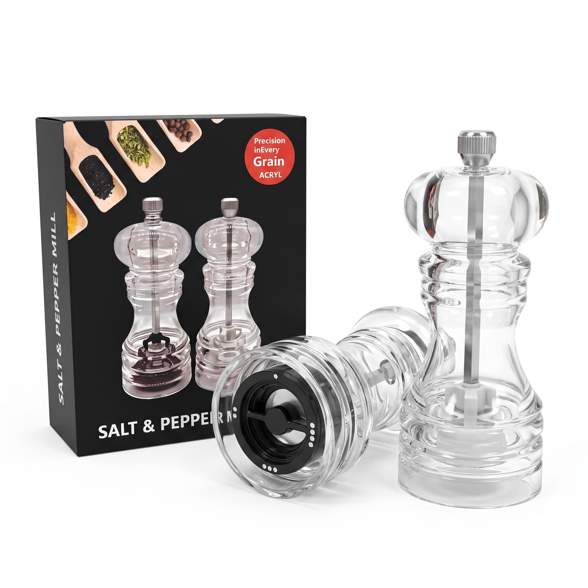 Acrylic pepper grinder item GD5916P / GD5916S view 3