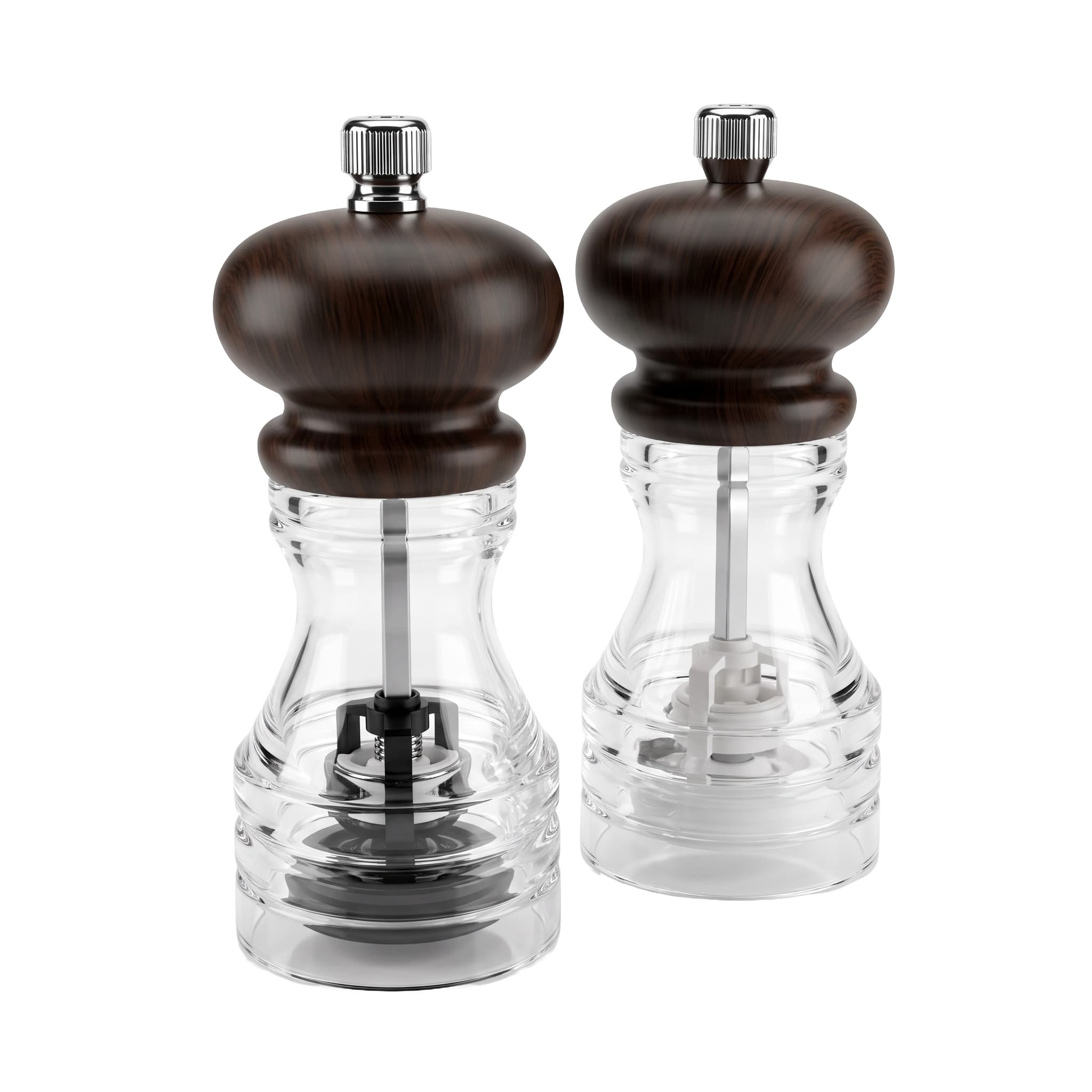 Acrylic pepper grinder item GD6916P-B (Black Wood Grain) / GD6916S-B (Black Wood Grain) view 1
