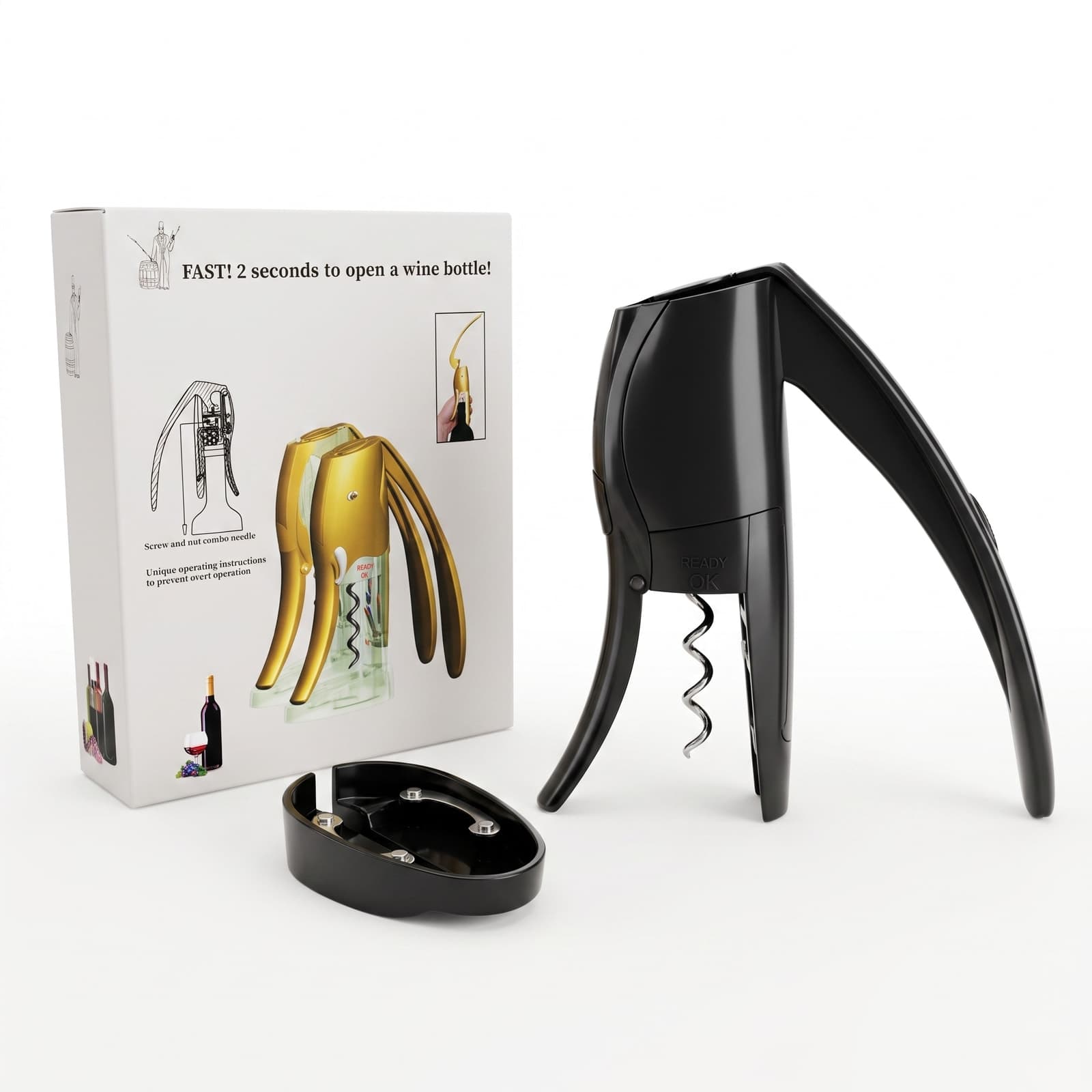 Wine opener Model A (Minimalist Edition) product model / finish